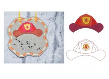 Stickdatei - Feuerwehrhelm Fransenappli & Vollstick